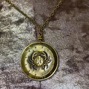 VINTAGE zodiac coin necklace